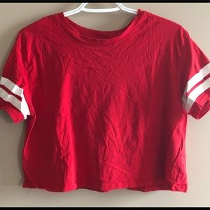 Red crop top